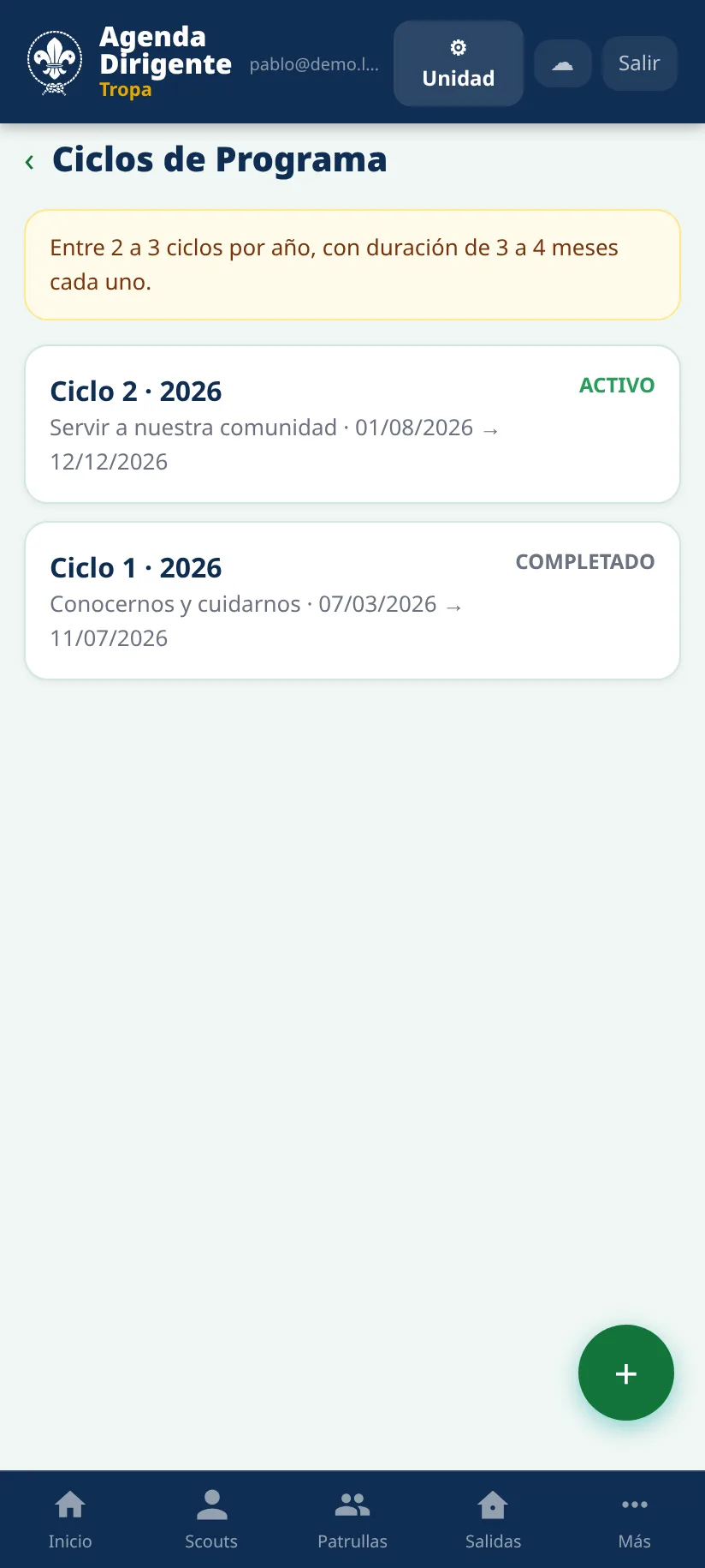 Ciclos de programa